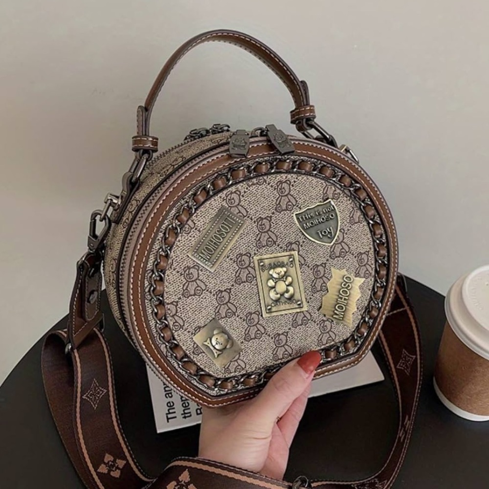 Mini circular handbag - Picture 6 of 14